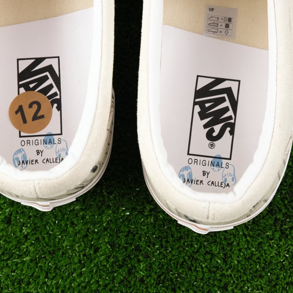 JAVIER CALLEJA x VANS VAULT OG Classic Slip-On LX Men's Sneakers Beige US 12 NEW - Picture 5 of 7